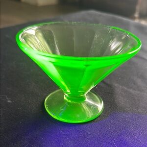 Vaseline Green Glass dessert cup